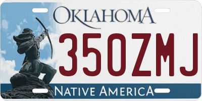 OK license plate 350ZMJ