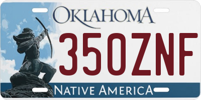 OK license plate 350ZNF