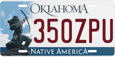 OK license plate 350ZPU