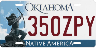 OK license plate 350ZPY