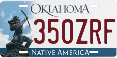 OK license plate 350ZRF