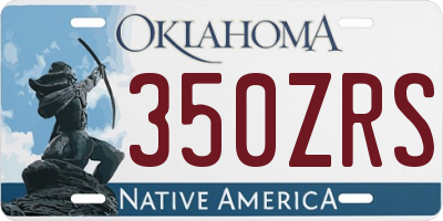 OK license plate 350ZRS