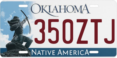 OK license plate 350ZTJ