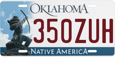 OK license plate 350ZUH