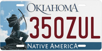 OK license plate 350ZUL