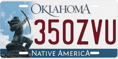 OK license plate 350ZVU