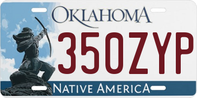 OK license plate 350ZYP