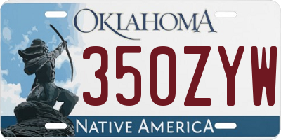 OK license plate 350ZYW