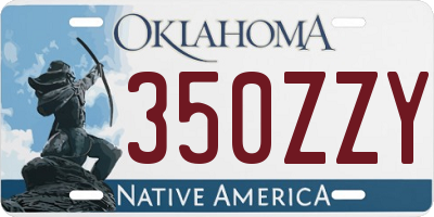 OK license plate 350ZZY