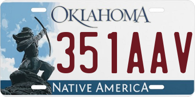 OK license plate 351AAV