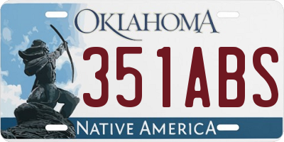 OK license plate 351ABS
