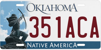 OK license plate 351ACA