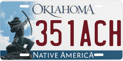 OK license plate 351ACH
