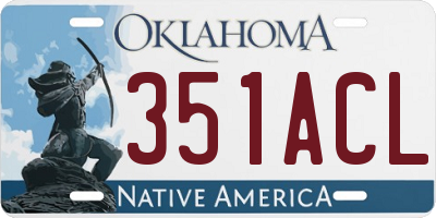 OK license plate 351ACL