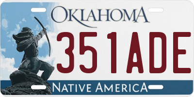 OK license plate 351ADE