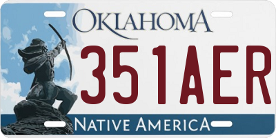 OK license plate 351AER