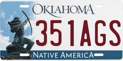 OK license plate 351AGS