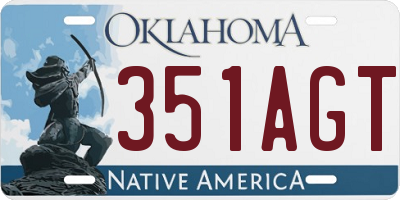 OK license plate 351AGT