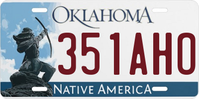OK license plate 351AHO