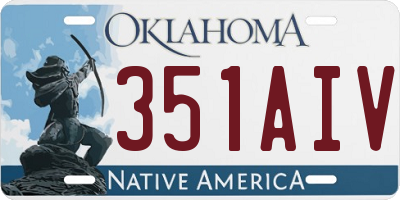 OK license plate 351AIV