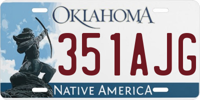 OK license plate 351AJG