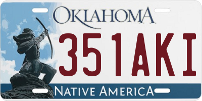 OK license plate 351AKI