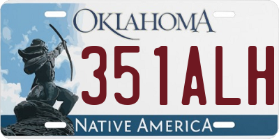 OK license plate 351ALH