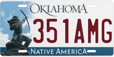 OK license plate 351AMG
