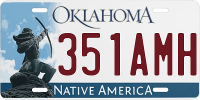 OK license plate 351AMH