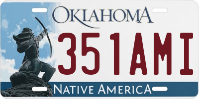 OK license plate 351AMI