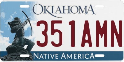 OK license plate 351AMN
