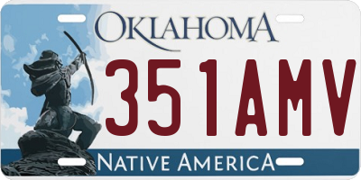 OK license plate 351AMV
