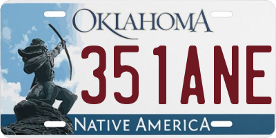 OK license plate 351ANE