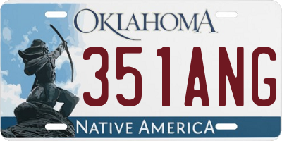 OK license plate 351ANG