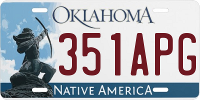 OK license plate 351APG