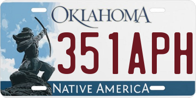 OK license plate 351APH