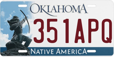 OK license plate 351APQ