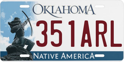 OK license plate 351ARL