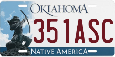 OK license plate 351ASC
