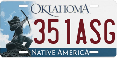 OK license plate 351ASG