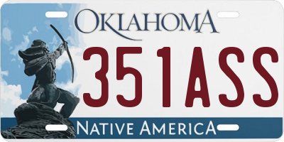OK license plate 351ASS