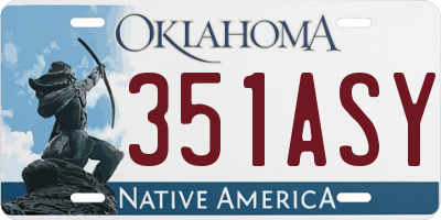 OK license plate 351ASY