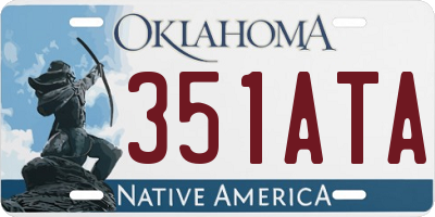 OK license plate 351ATA
