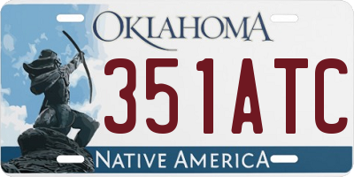 OK license plate 351ATC