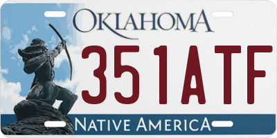 OK license plate 351ATF