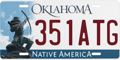 OK license plate 351ATG