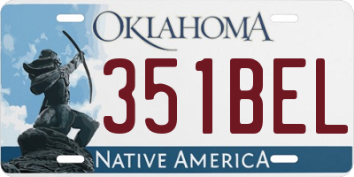 OK license plate 351BEL