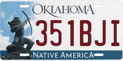 OK license plate 351BJI