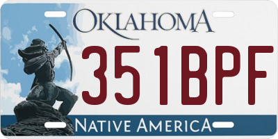 OK license plate 351BPF
