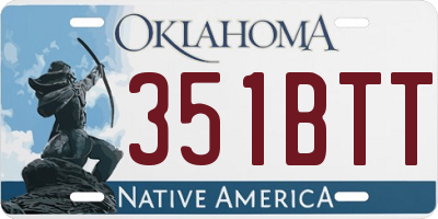 OK license plate 351BTT